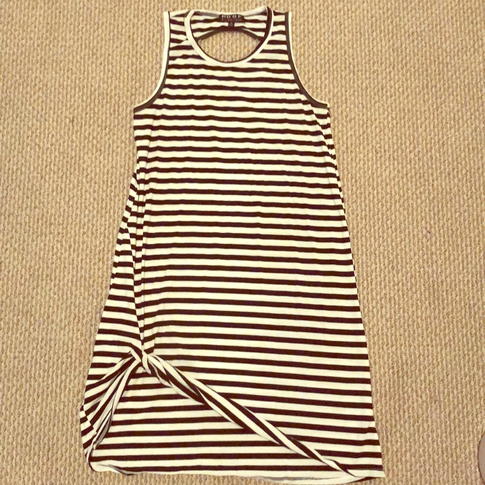 Black and White Knit Dress